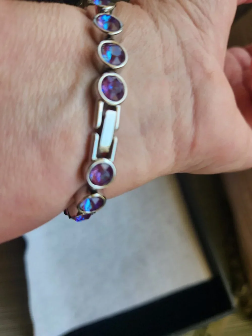 Burgundy Delite Ice Bracelet - Touchstone Crystal
